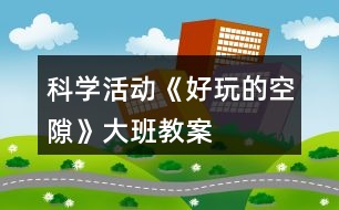 科學(xué)活動《好玩的空隙》大班教案