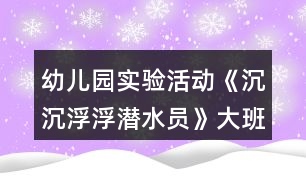 幼兒園實(shí)驗(yàn)活動《沉沉浮浮潛水員》大班科學(xué)教案