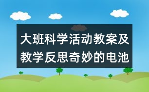大班科學活動教案及教學反思奇妙的電池