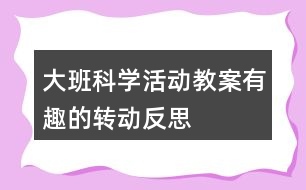 大班科學(xué)活動(dòng)教案有趣的“轉(zhuǎn)動(dòng)”反思