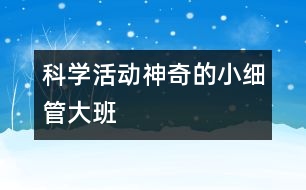 科學(xué)活動(dòng)：神奇的小細(xì)管（大班）