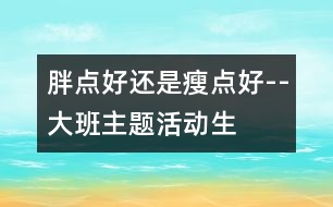 “胖點(diǎn)好還是瘦點(diǎn)好”--大班主題活動(dòng)生成話(huà)題