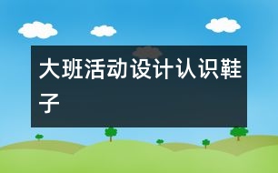大班活動(dòng)設(shè)計(jì)：認(rèn)識鞋子