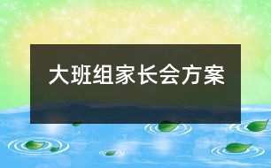 大班組家長會(huì)方案