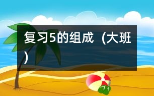 復(fù)習5的組成  (大班)