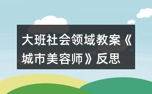 大班社會領域教案《城市美容師》反思