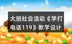 大班社會活動《學(xué)打電話119》教學(xué)設(shè)計(jì)反思