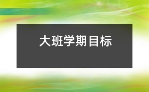 大班學期目標
