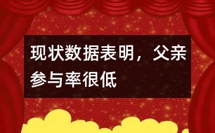 現狀：數據表明，父親參與率很低