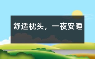 舒適枕頭，一夜安睡
