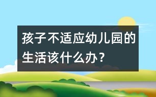 孩子不適應(yīng)幼兒園的生活該什么辦？