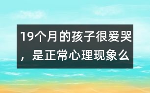 19個(gè)月的孩子很愛哭，是正常心理現(xiàn)象么