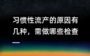 習(xí)慣性流產(chǎn)的原因有幾種，需做哪些檢查――郁凱明回答