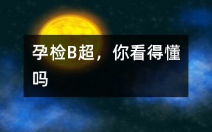 孕檢B超，你看得懂嗎