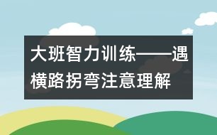 大班智力訓(xùn)練――遇橫路拐彎（注意、理解、判斷）