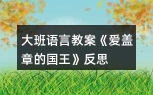 大班語言教案《愛蓋章的國(guó)王》反思