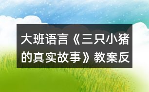 大班語(yǔ)言《三只小豬的真實(shí)故事》教案反思