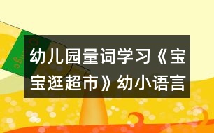 幼兒園量詞學習《寶寶逛超市》幼小語言教學設(shè)計