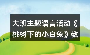 大班主題語(yǔ)言活動(dòng)《桃樹下的小白兔》教案反思