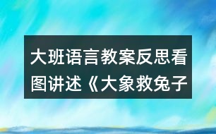 大班語(yǔ)言教案反思看圖講述《大象救兔子》
