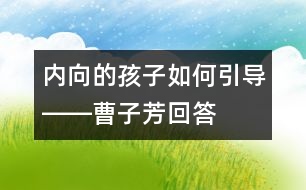 內(nèi)向的孩子如何引導(dǎo)――曹子芳回答