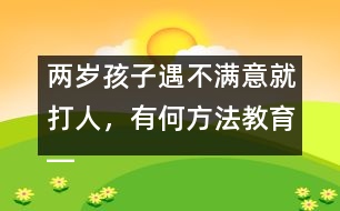 兩歲孩子遇不滿意就打人，有何方法教育――王文革回答