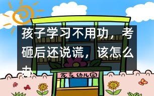 孩子學(xué)習(xí)不用功，考砸后還說謊，該怎么辦