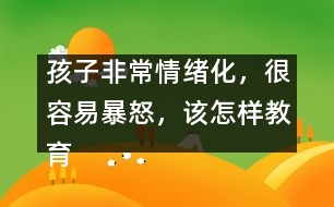 孩子非常情緒化，很容易暴怒，該怎樣教育