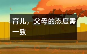 育兒，父母的態(tài)度需一致