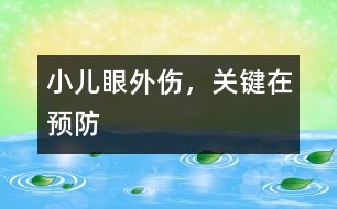 小兒眼外傷，關鍵在預防