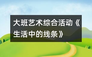 大班藝術綜合活動《生活中的線條》