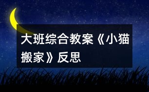 大班綜合教案《小貓搬家》反思