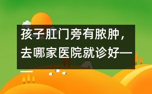 孩子肛門旁有膿腫，去哪家醫(yī)院就診好――謝曉恬回答