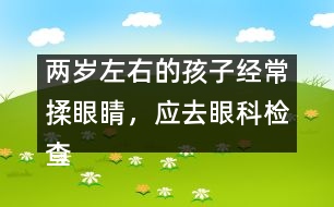 兩歲左右的孩子經(jīng)常揉眼睛，應(yīng)去眼科檢查