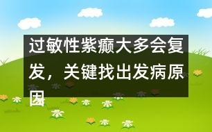 過敏性紫癲大多會復發(fā)，關(guān)鍵找出發(fā)病原因