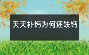 天天補鈣為何還缺鈣