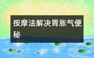 按摩法解決胃脹氣、便秘