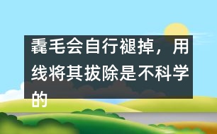 毳毛會(huì)自行褪掉，用線將其拔除是不科學(xué)的