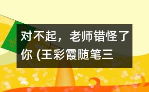 “對(duì)不起，老師錯(cuò)怪了你” (王彩霞隨筆三篇）