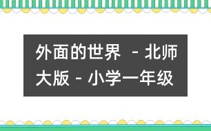外面的世界  - 北師大版 - 小學(xué)一年級(jí)語文教案