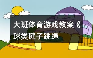 大班體育游戲教案《球類、毽子、跳繩、球拍》