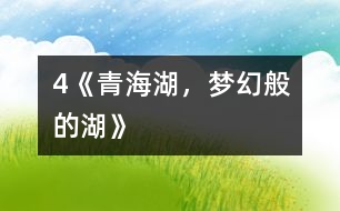 4《青海湖，夢幻般的湖》
