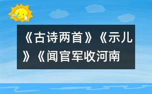 《古詩(shī)兩首》《示兒》、《聞官軍收河南河北》教學(xué)設(shè)計(jì)之一