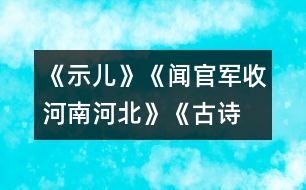 《示兒》、《聞官軍收河南河北》《古詩兩首》教學(xué)設(shè)計(jì)之五