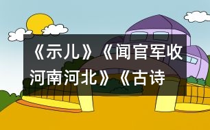 《示兒》、《聞官軍收河南河北》《古詩兩首》教學設計之六