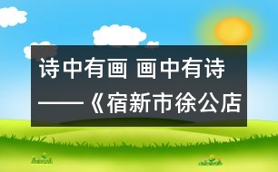 詩(shī)中有畫 畫中有詩(shī)――《宿新市徐公店》教學(xué)初探