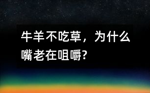 牛、羊不吃草，為什么嘴老在咀嚼?