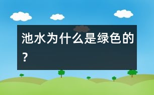 池水為什么是綠色的？
