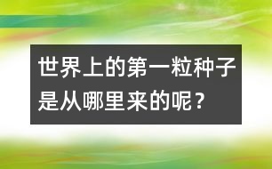世界上的第一粒種子是從哪里來的呢？