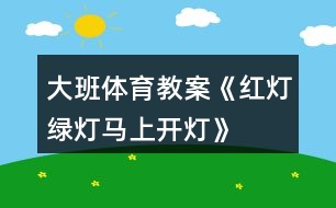 大班體育教案《紅燈、綠燈、馬上開燈》反思